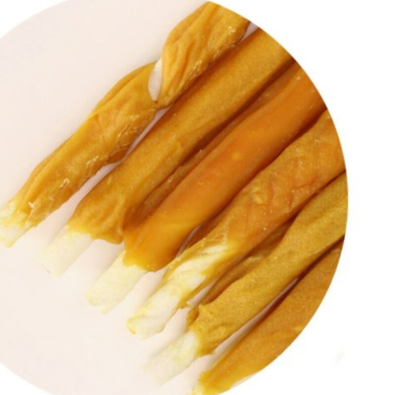 굿데이 건강한육포 강아지 간식, 닭가슴살 + 우유 혼합맛, 300g, 1개