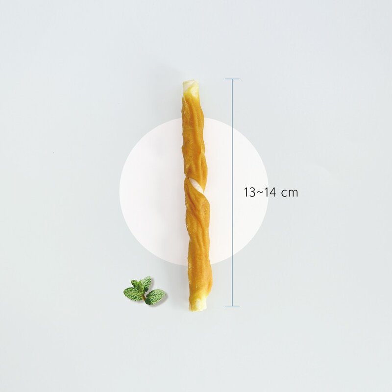 굿데이 건강한육포 강아지 간식, 닭가슴살 + 우유 혼합맛, 300g, 1개