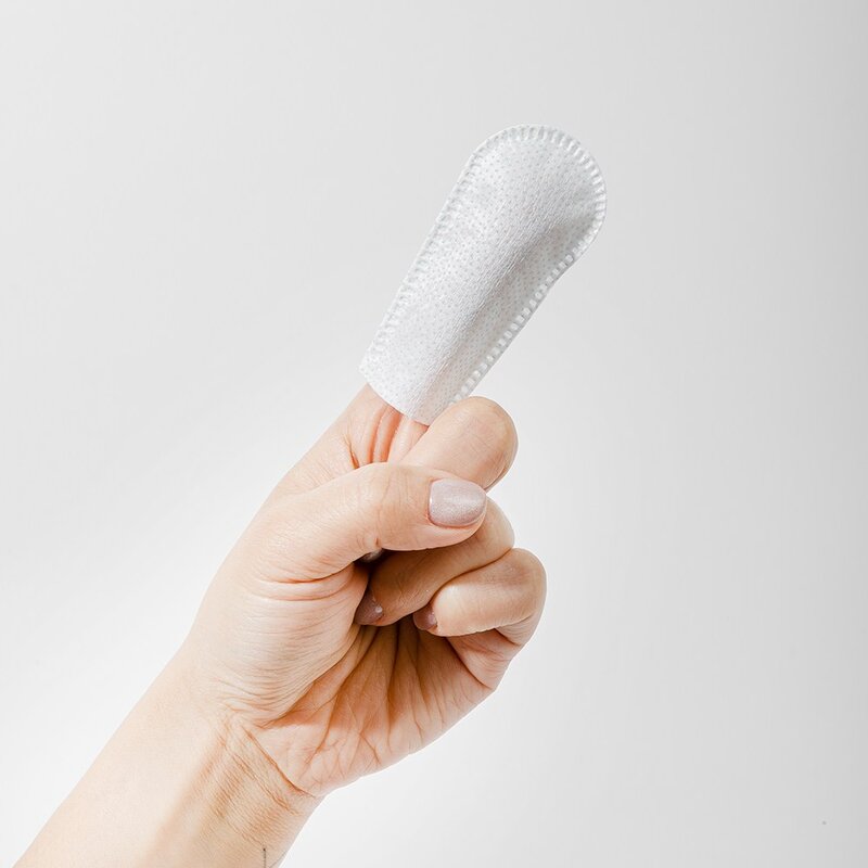 붐붐포 반려동물 듀얼 돌기 손가락 일회용 칫솔 패드 60매, 화이트, 1개