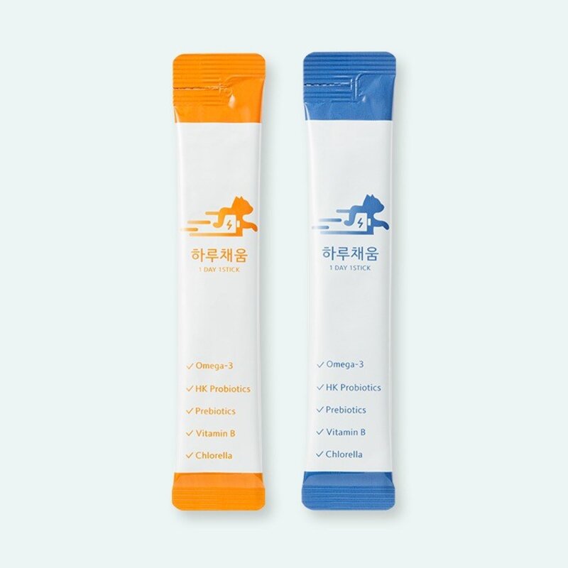 프로젝트21 하루채움 고양이 간식 종합영양제 12g 15p, 닭맛, 2개, 피부/털개선