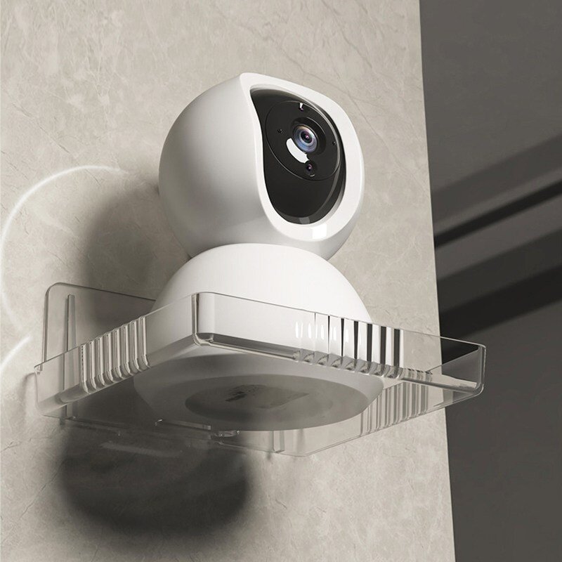 구디푸디 홈카메라 CCTV 거치대 투명 사각 트레이 선반 소, 1개