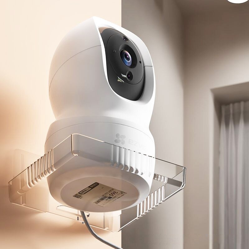 구디푸디 홈카메라 CCTV 거치대 투명 사각 트레이 선반 소, 1개