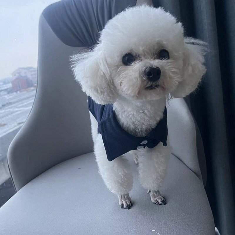 코코스튜디오 고양이 강아지옷 데일리 푸들 카라 나시, 코코 푸들 카라 나시/레드, 1개