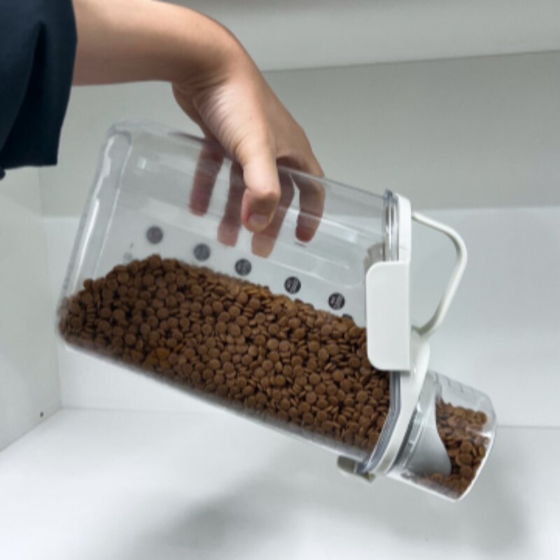 위드레오 반려동물 밀폐 사료통 강아지사료통 고양이사료통, 흰색, 2800ml