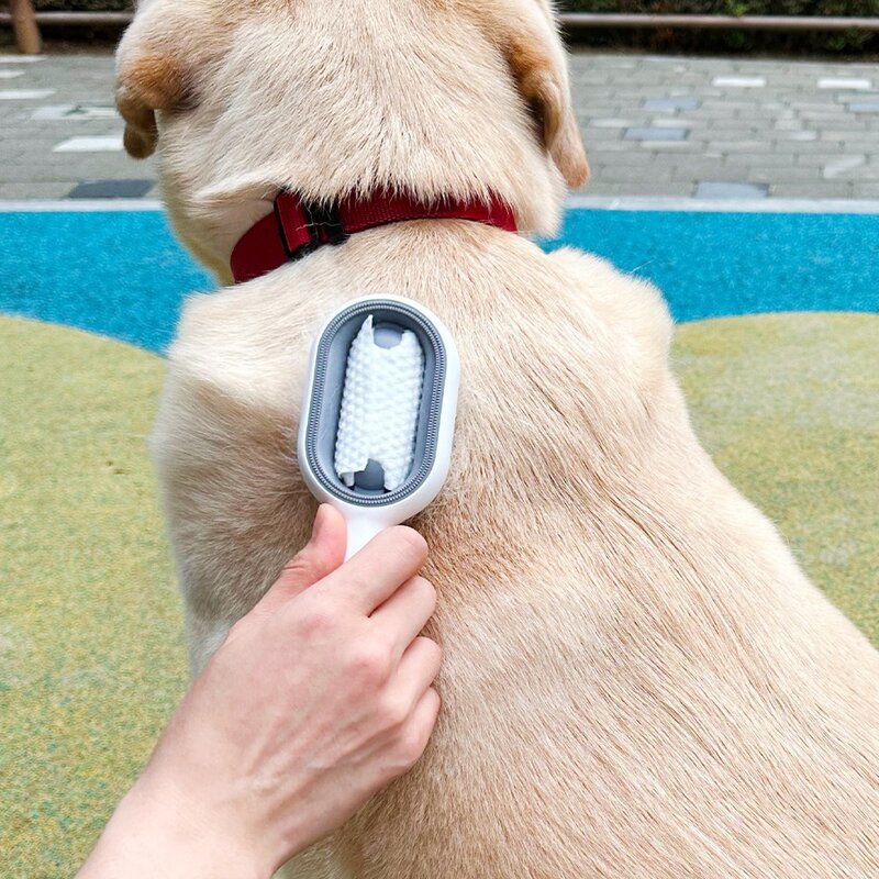 멍냥이노리터 강아지빗 강아지 고양이 안아픈 애견 개 펫 대형견 단모 장모 죽은털 제거 빗 브러쉬, 핑크, 1개