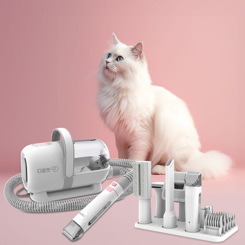 디클펫 7in1 진공 흡입 미용기 CLM1 강아지 고양이 무선 바리깡 애견 이발기 클리퍼 트리머 브러쉬, 01)디클펫 스마트 진공 미용기, 1개