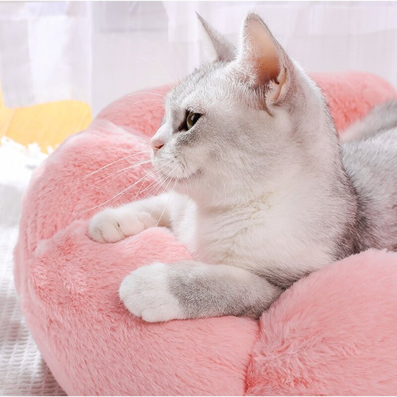 보유샵 강아지 고양이 애견 방석 침대 쿠션 롱퍼 극세사, B-블루, 1개, 꽃잎B