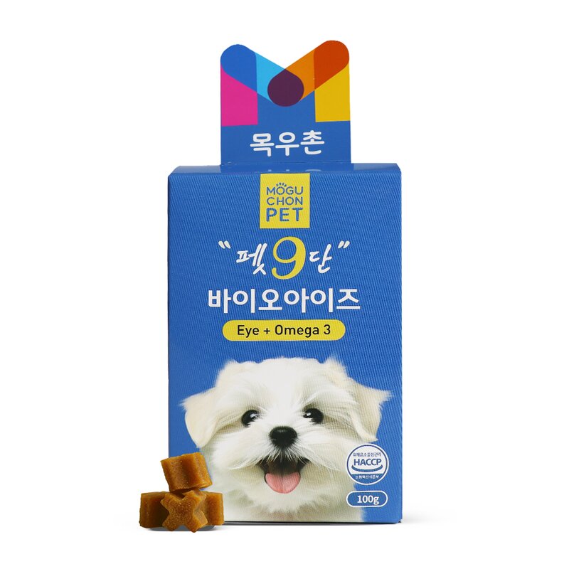 목우촌 펫9단 강아지 눈물 자국 눈 영양제 100g, 바이오 아이즈, 눈물 개선/눈건강, 1개