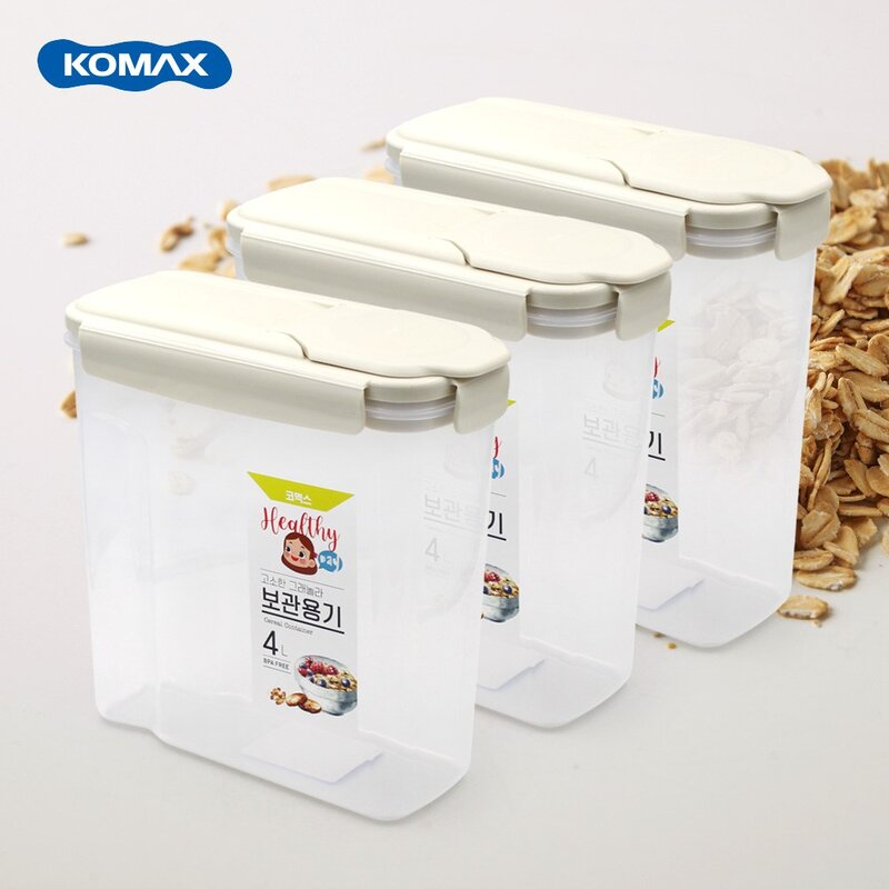 코멕스 고소한 그래놀라 보관용기 4L 씨리얼 보관통, 2개