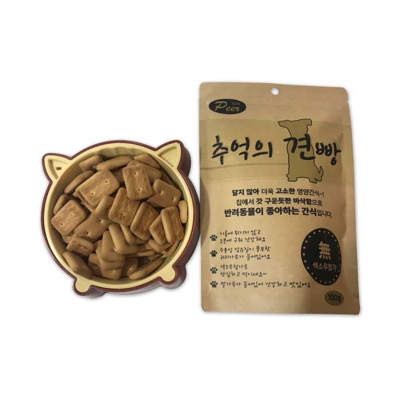 3개월 이상 강아지 애견 간식 과자 건빵 쿠키, 6개, 100g