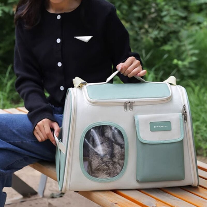 딩동펫 반려동물 오브 캐리어 숄더 이동가방, 라벤더, 1개