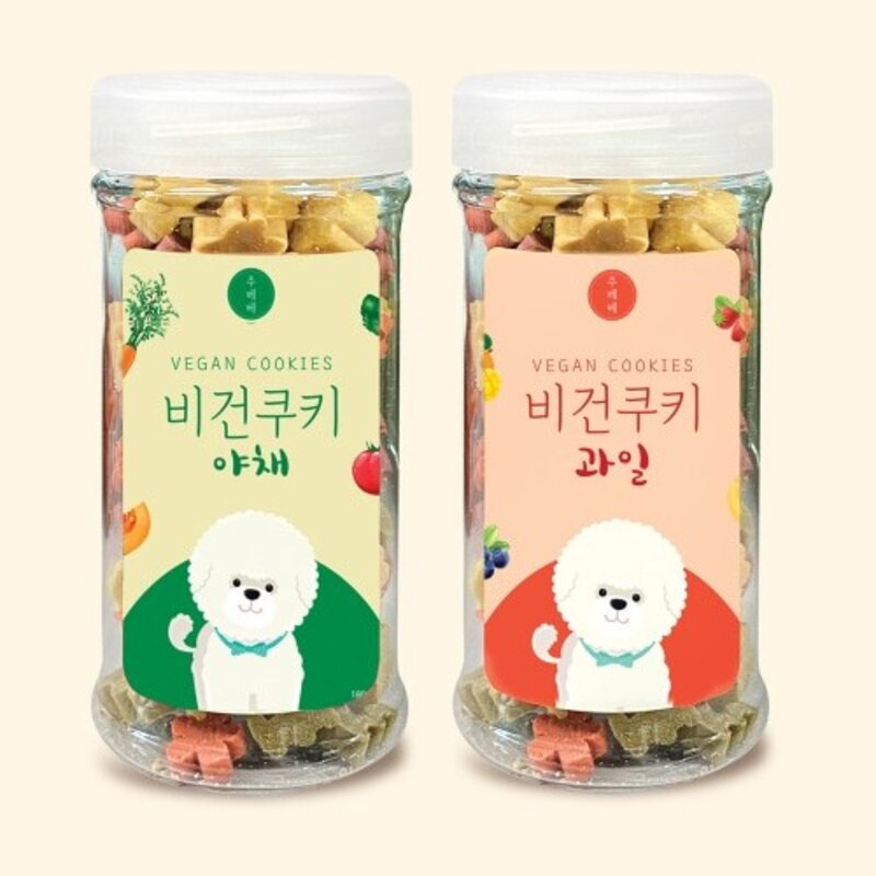 강아지 간식 주베베 비건 쿠키 휴먼그레이즈, 180g, 과일, 180g, 1개