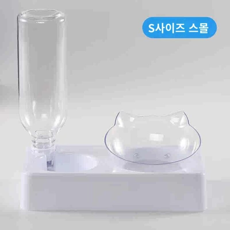 자동급식기 습식 식품더블 강아지 고양이 스마트 급식기 건식 자동 강아지용, 싱글 핑크, 1개
