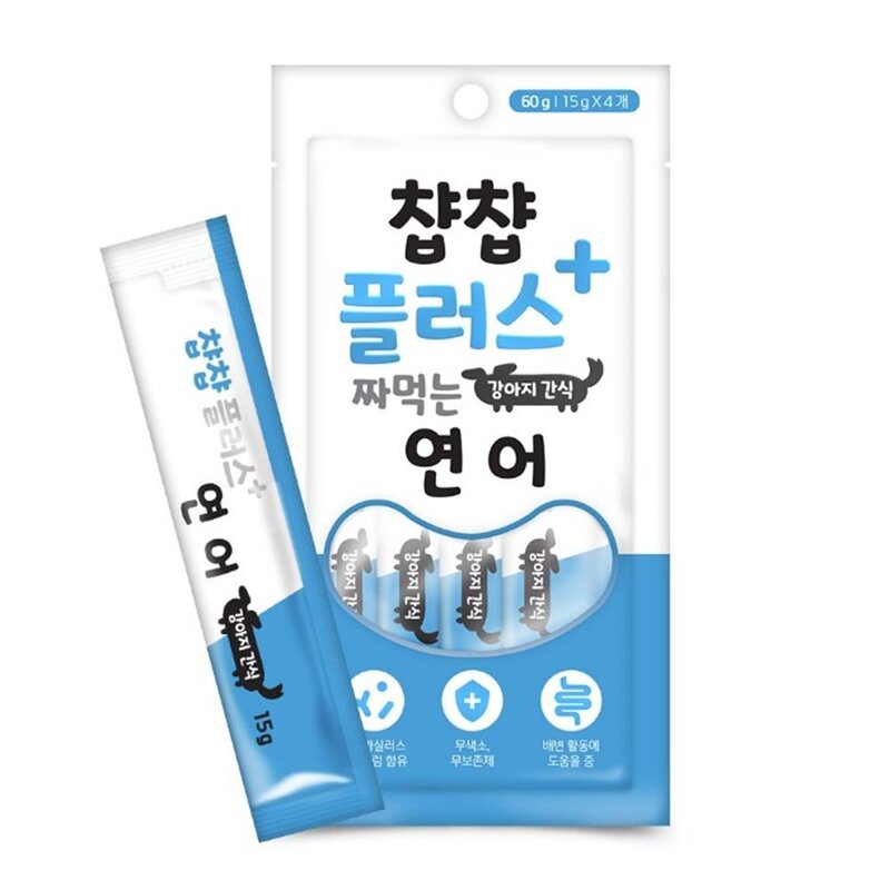 강아지 짜먹는 간식 5봉 장건강 유산균 연어맛 맛있는 칭찬 노견, 5개, 60g
