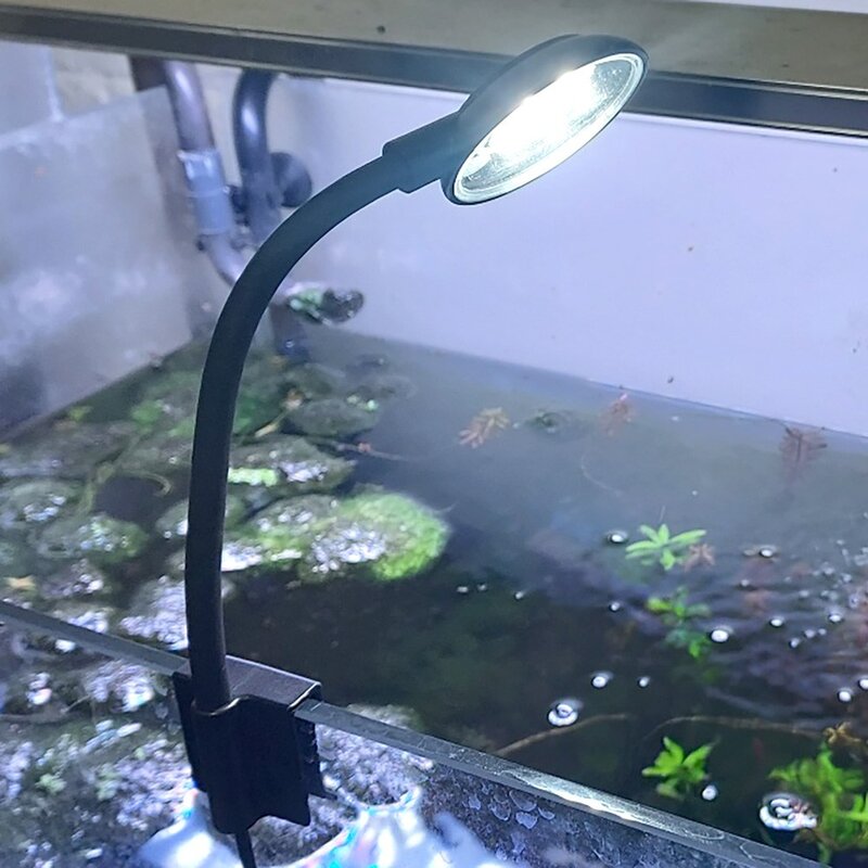 어밥 브랜드 아웃 LED USB 수초 미니 어항 램프, 1개