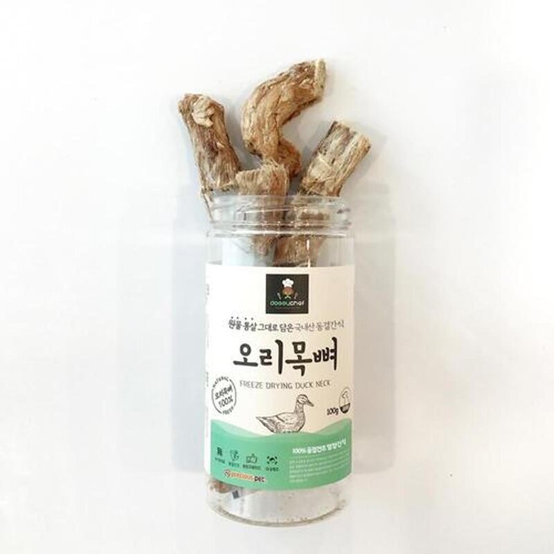 건강한 동결건조 강아지 간식 오리목뼈 트레이닝간식 건조간식, 100g