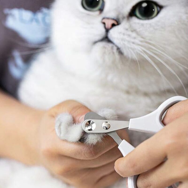 펫먼트 고양이 안전한 원형홀 발톱깎이, 1개, 화이트