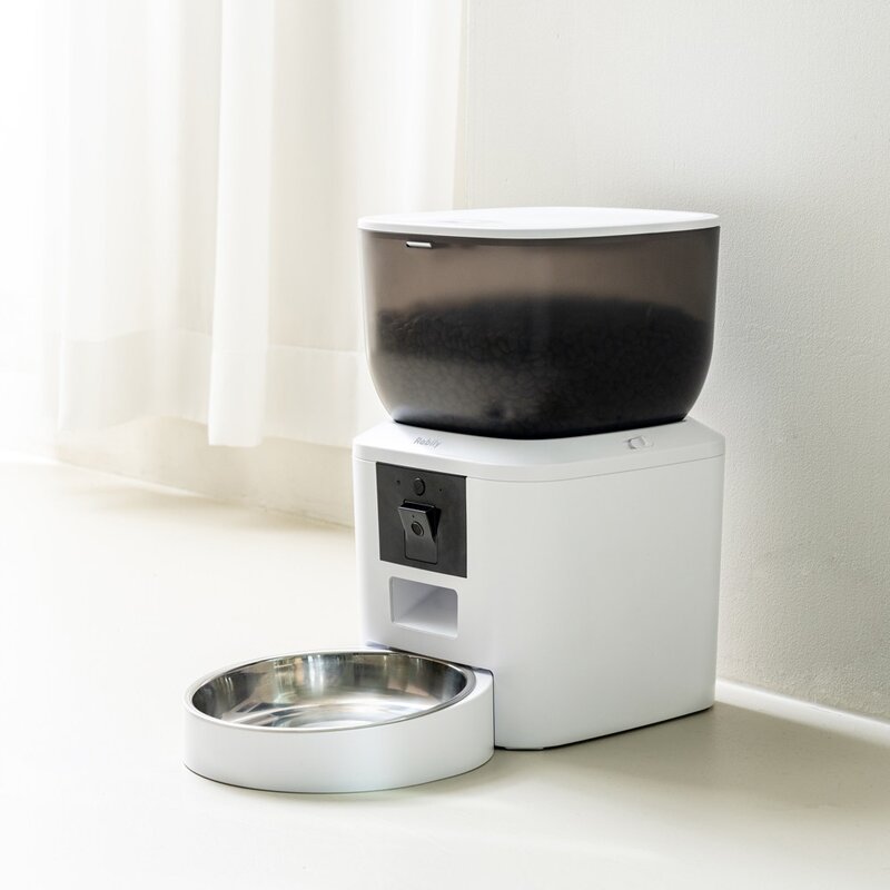 [5G/블루투스] 라빌리 강아지 고양이 스마트 자동급식기 영상카메라 각도조절, 4L, 1개