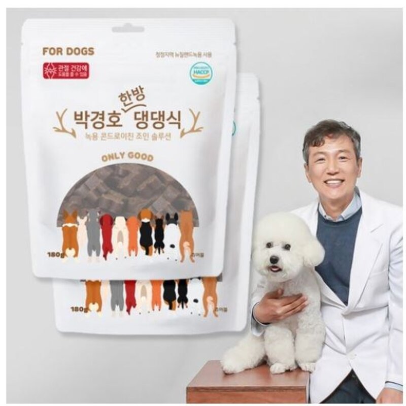 (1+1) 박경호 한방 녹용 강아지 영양제 관절영양 슬개골 보호 탈구 슬개건염, 2개, 180g, 사슴
