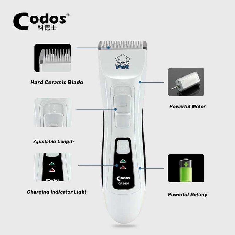고양이바리깡 전문 Codos CP9200 애완견 헤어 전기 개 손질 이발 면도기 기계, 1