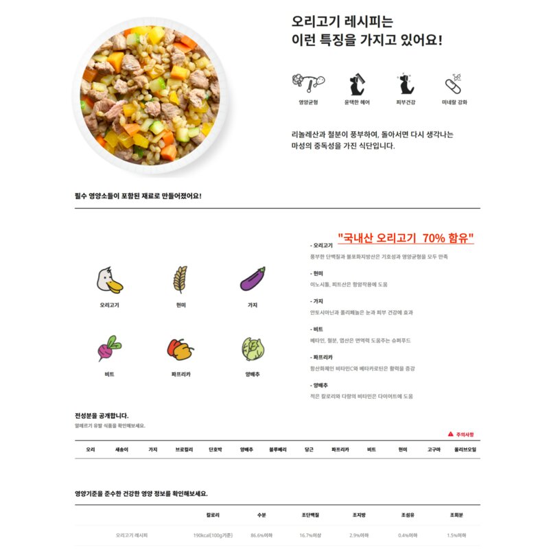 플라잉퍼피 강아지 화식(80g) 소+오리+닭+돼지셋트, 1세트(80g)X4팩 총 4팩, 80g, 1개