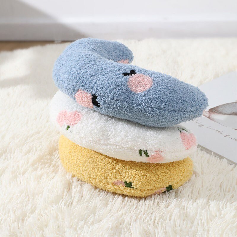 애완 동물 용품 강아지 고양이 쿠션 반달 베개 깊은 수면 U형 베개 세트 블루 옐로 화이트 27x20x6cm 1개