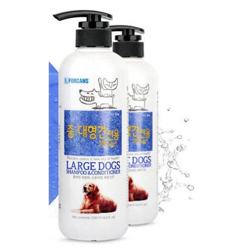 포비스 중대형견 맞춤 전용 샴푸 전문케어 필수템 치료 사랑 생활용품 건강, 1개, 550ml