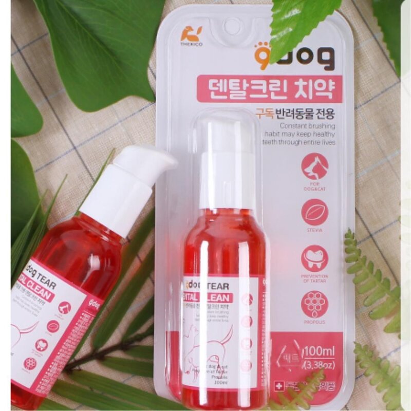 순하고 깨끗한 반려견 전용 치약 딸기맛 기호성 좋은 댕댕이, 1개
