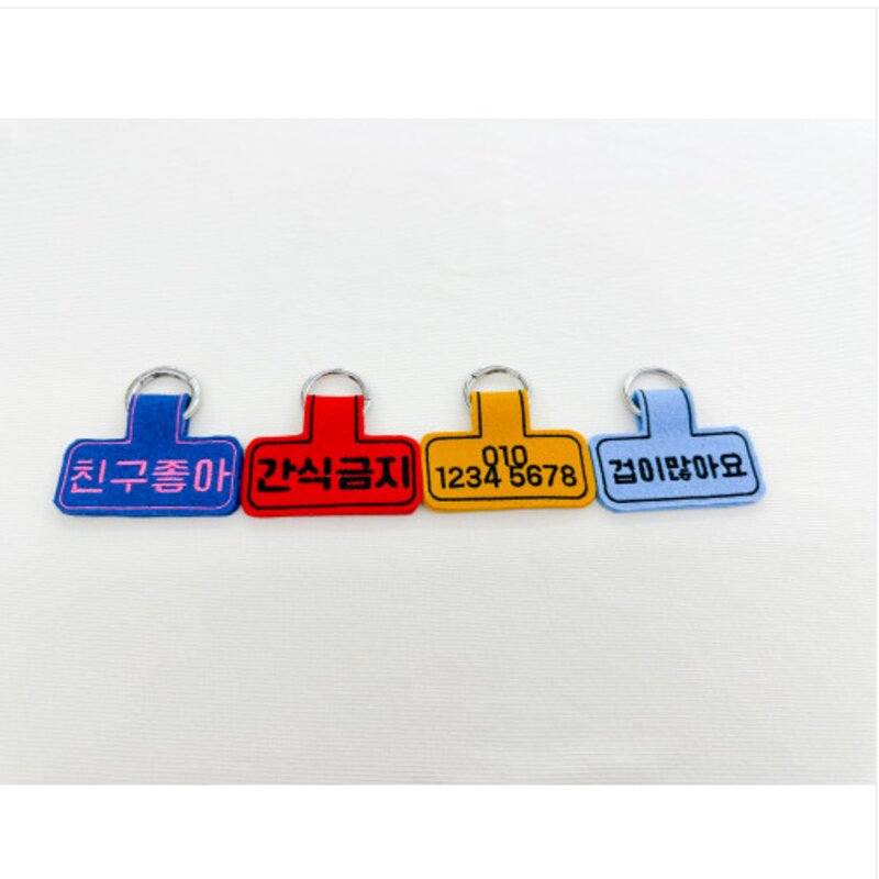 펫티켓 인식표 간식금지 강아지 네임택 매너산책 필수품, 스카이, 연두