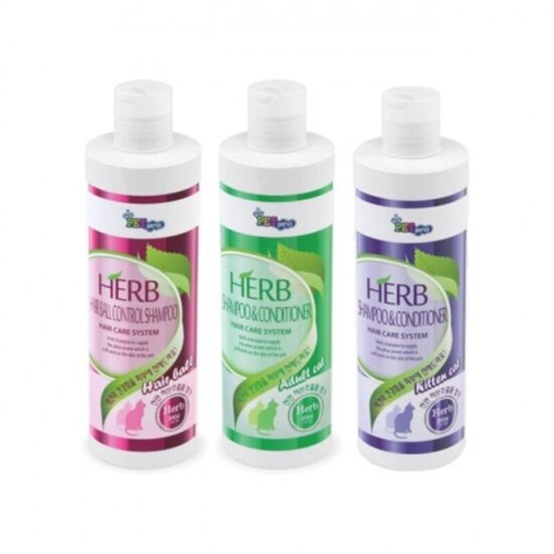 펫퍼스 허브 캣 샴푸&린스 300ml 고양이 약용 샴푸&린스, 선택:샴푸오 린스(성묘용)