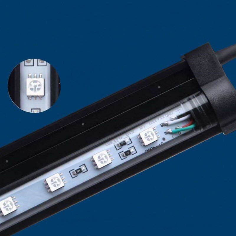 SMABAT 어항 LED 조명 리모컨 16색 변화 밝기조절 고급형 수족관용 잠수등, QL-15 (리모컨 없음)+산소 펌프, 1개