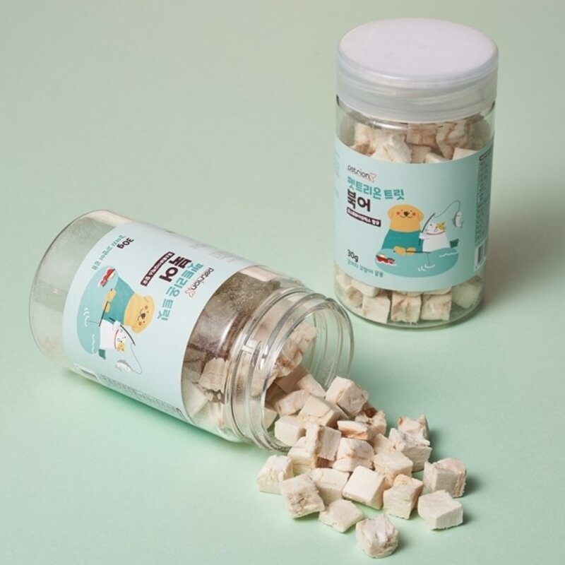 펫트리온 반려동물 트릿 유산균함유 동결건조 간식, 북어, 120g, 1개