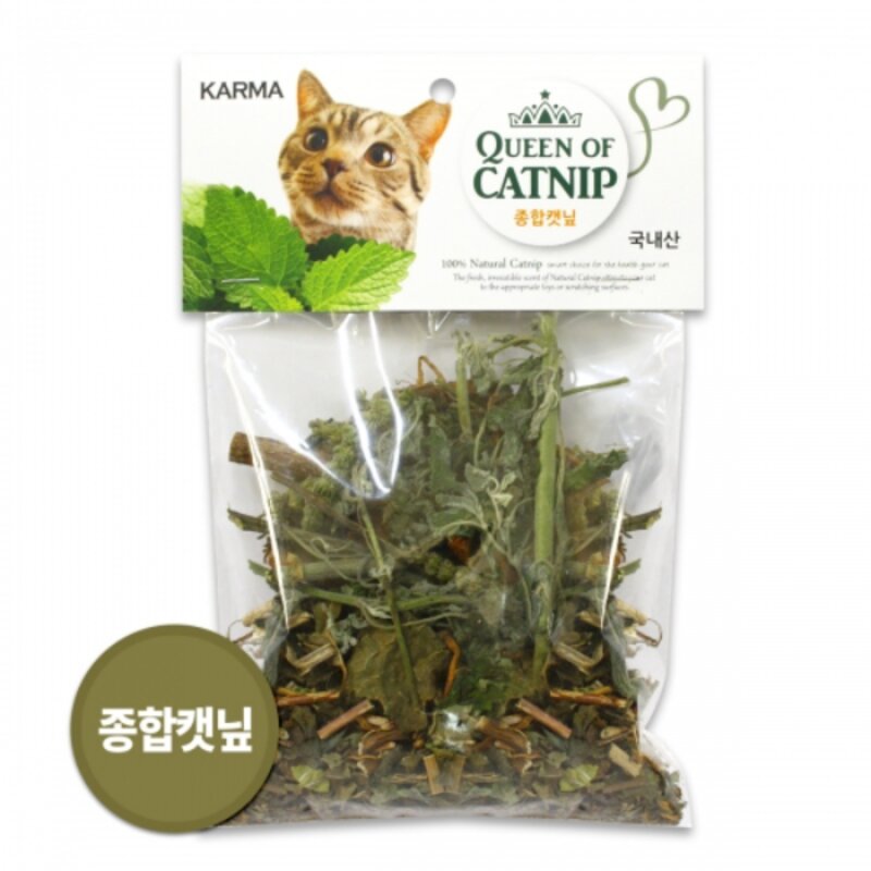 카르마 퀸오브캣닢 종합 캣닢 고양이 간식, 선택완료, 단품없음