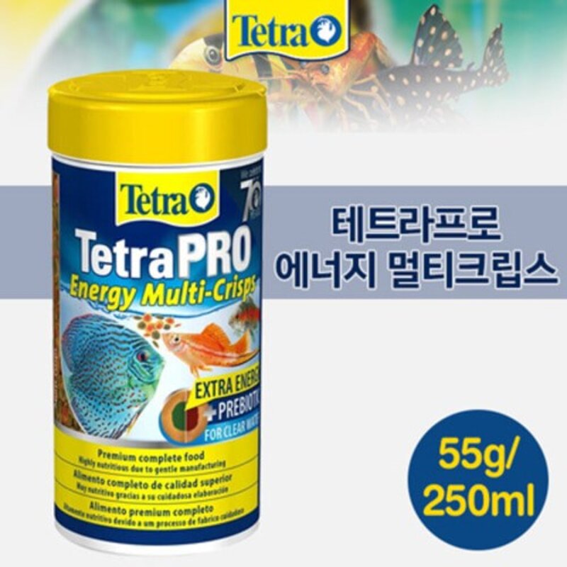 테트라 프로에너지 멀티크립스 250ml/열대어사료/활력, 1개, 250ml
