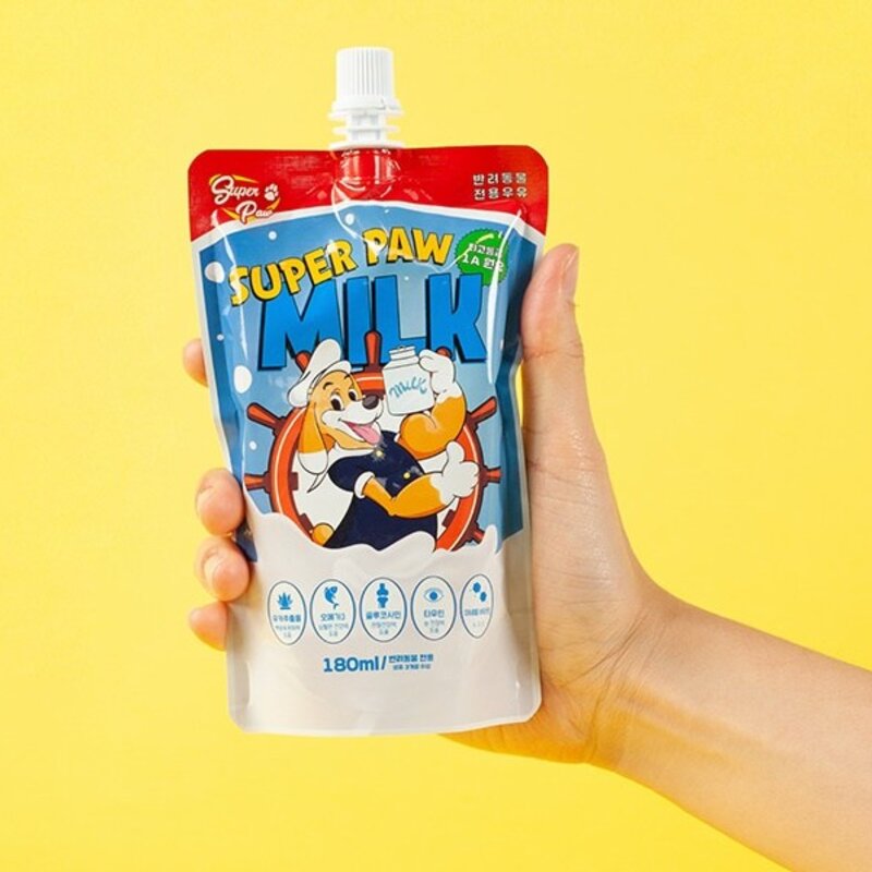 슈퍼포우 펫밀크, 우유맛, 180ml, 10개