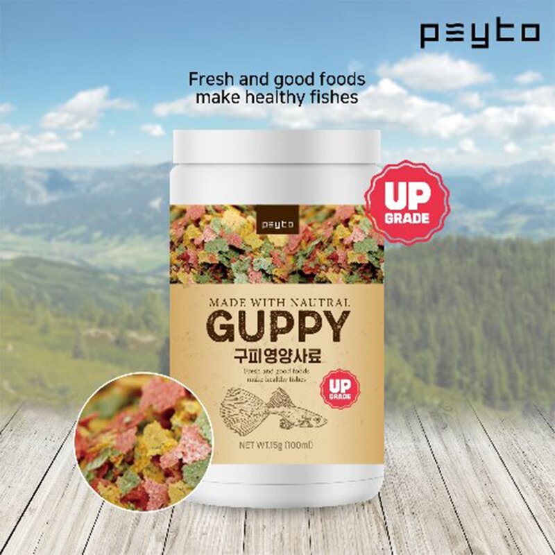 페이토 구피 영양 사료 플레이크 15g, 1개