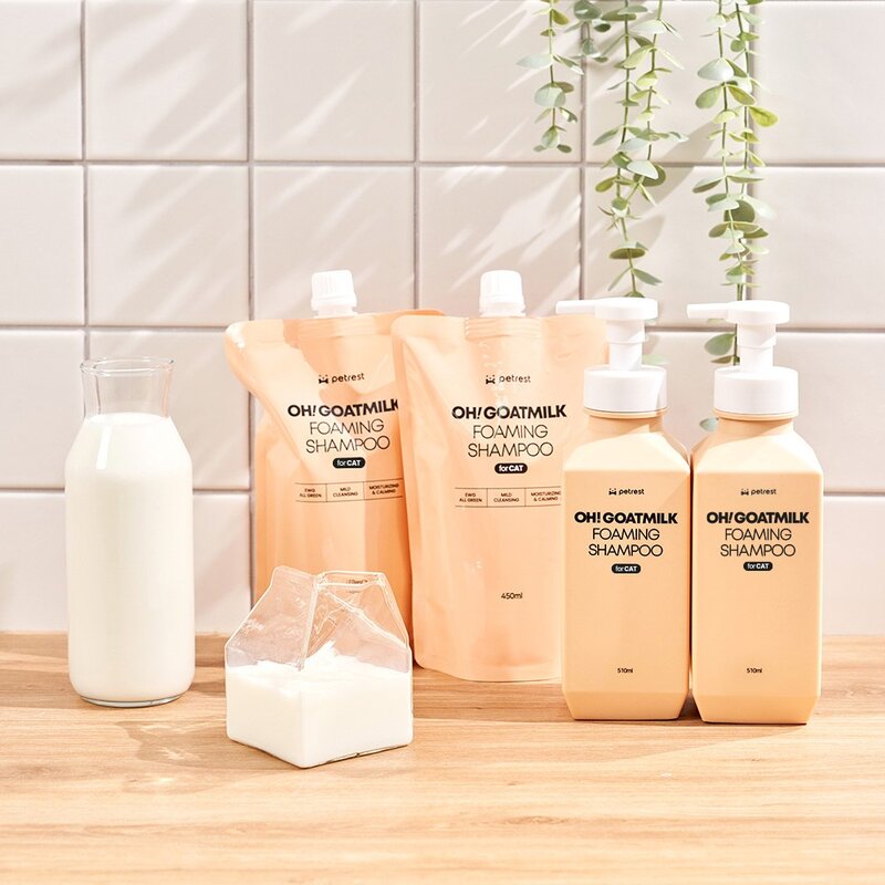 고양이 전용샴푸 마일드 비듬 샴푸 새끼고양이, 02. 리필팩 450ml, 1개, 510ml
