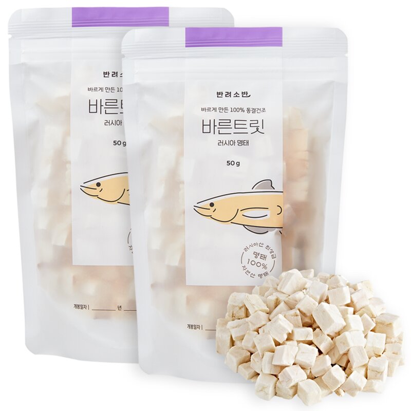 반려소반 바른트릿 강아지 간식, 열빙어, 40g, 3개