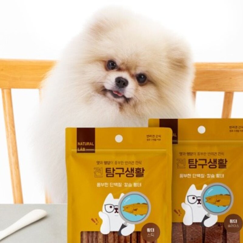 내츄럴랩 견 탐구생활 건조간식, 황태, 100g, 3개