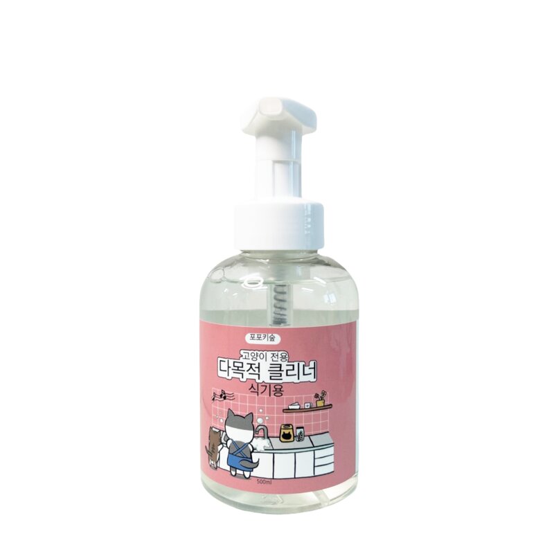 포포키숲 반려묘 고양이 식기 클리너 500ml, 1개
