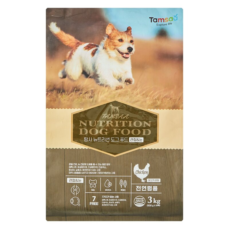 탐사 프리미엄 뉴트리션 도그 푸드 강아지 사료, 치킨, 1개, 3kg