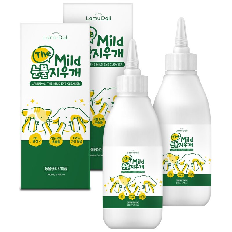 라무달리 반려동물 마일드 눈물 지우개, 1개, 200ml