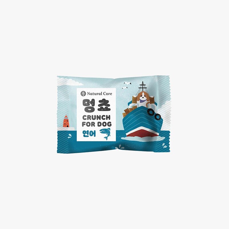 네츄럴코어 멍쵸 60g 크런치 강아지 반려 애견 영양 쿠키 시리얼 과자 한입간식, 연어 60g, 1개