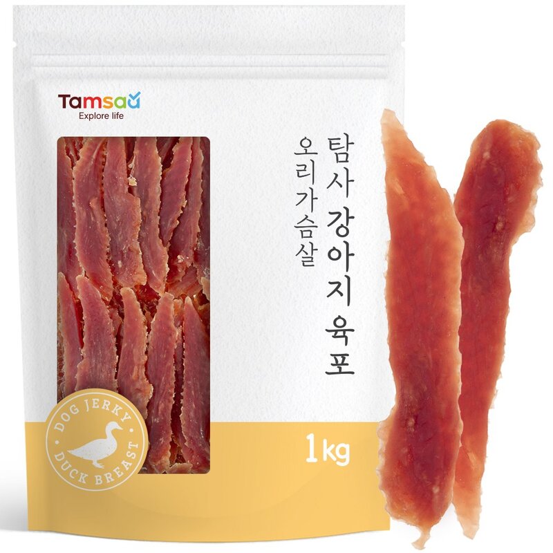 탐사 강아지 육포 오리가슴살 1kg, 1개