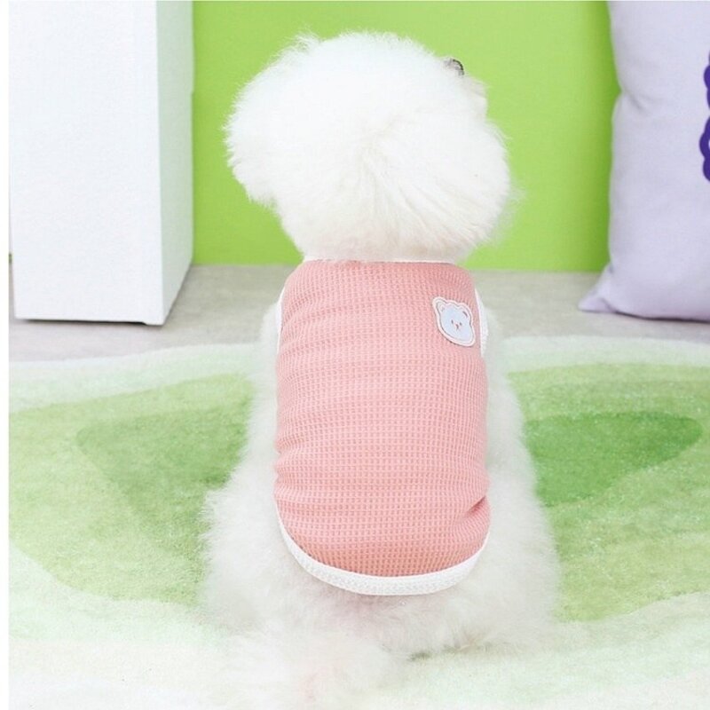 코코스튜디오 고양이 강아지옷 신 파스텔 베어 나시, 코코 신 파스텔 베어 나시/옐로우, 1개