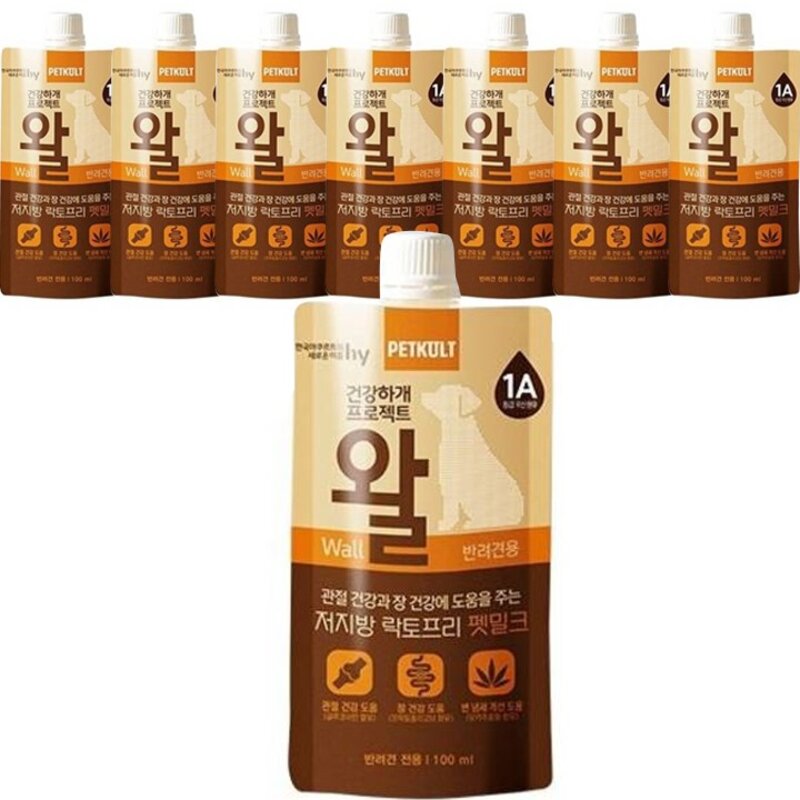 펫쿠르트 건강하개 프로젝트 왈 펫밀크, 100g, 10개