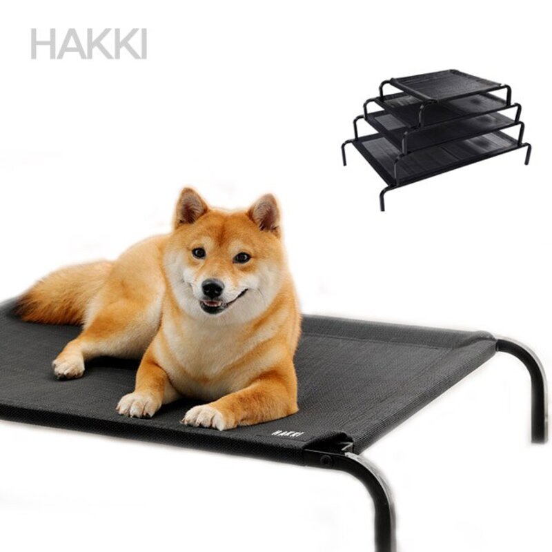 HAKKI 애견침대 애견쿨매트 강아지쿨매트 강아지해먹 강아지침대 고양이침대 침대 강아지해먹, 블랙, 1개