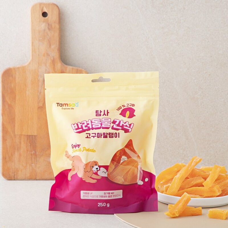 탐사 강아지 간식 고구마 말랭이, 250g, 6개