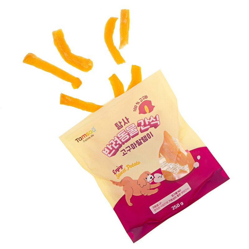 탐사 강아지 간식 고구마 말랭이, 250g, 6개