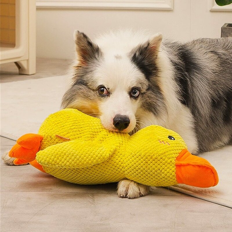 딩동펫 반려동물 꽥꽥이 대왕오리 애착인형, 옐로우, 1개